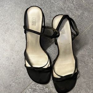 BP black strappy heels